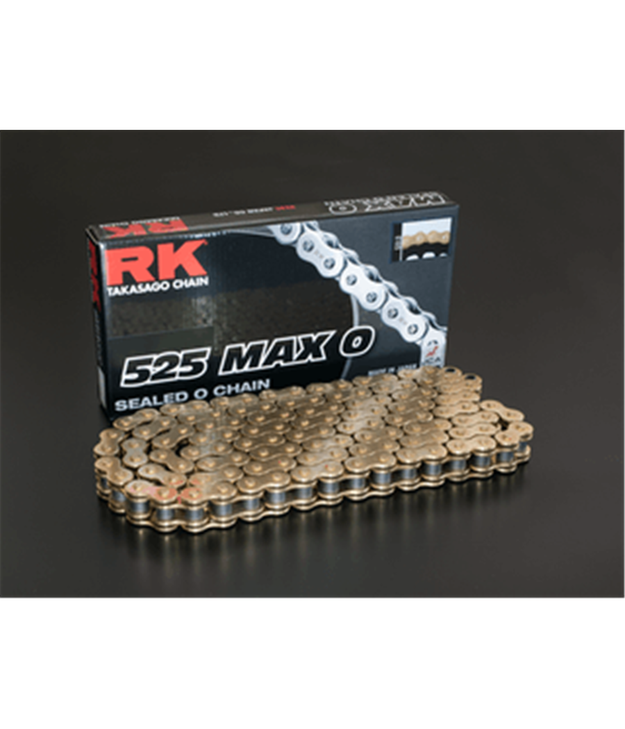 Moto reťaz RK 525 MAX-O 114 článkov zlatý