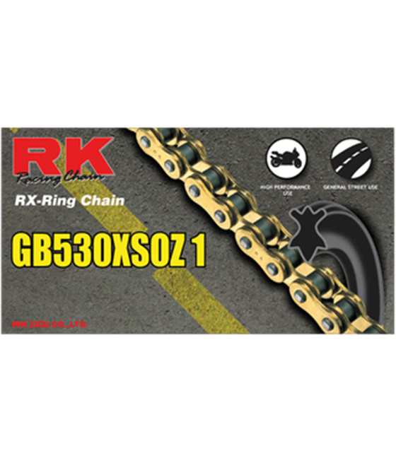Moto řetěz RK XSOZ1 Suzuki GSF 1250 S Bandit (ABS) 2007 - 2016 RX-Kroužek zlatý