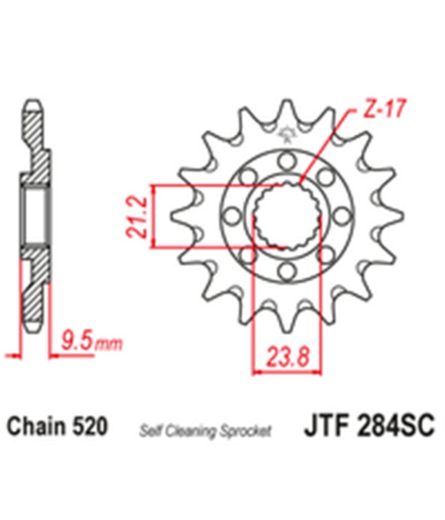 Ritzel Honda CR 500 R 1988 - 1991 14 zähne SC