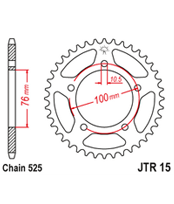 Rear sprocket Benelli TRK 502 2017 - 2020 42 teeth